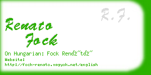 renato fock business card